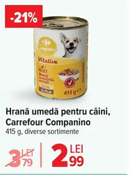 Carrefour Hrană umedă pentru câini, Carrefour Companino Ofertă