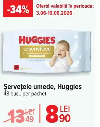 Carrefour Şerveţele umede, Huggies Ofertă