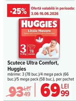 Carrefour Scutece Ultra Comfort, Huggies Ofertă