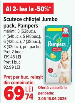 Carrefour Scutece chiloţel Jumbo pack, Pampers Ofertă