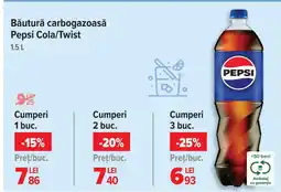 Carrefour Băutură carbogazoasă Pepsi Cola/Twist Ofertă