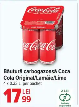 Carrefour Băutură carbogazoasă Coca Cola Original/Lămâie/Lime Ofertă