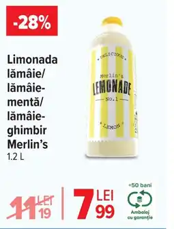 Carrefour Limonada lămâie/ lămâie- mentǎ/ ghimbir Merlin's Ofertă
