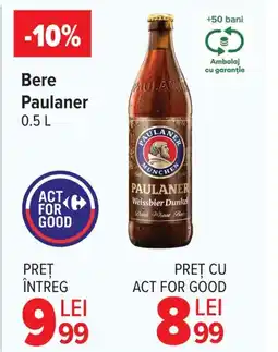 Carrefour Bere Paulaner Ofertă