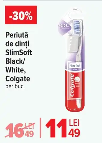 Carrefour Periutǎ de dinți SlimSoft Black/ White, Colgate Ofertă