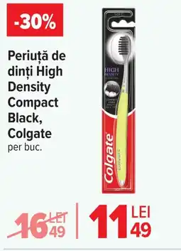 Carrefour Periuţă de dinți High Density Compact Black, Colgate Ofertă