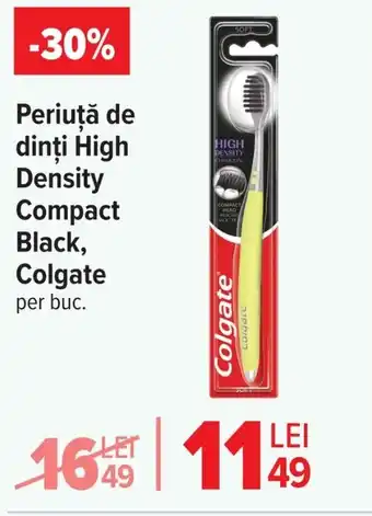 Carrefour Periuţă de dinți High Density Compact Black, Colgate Ofertă