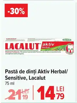 Carrefour Pastă de dinți Aktiv Herbal/ Sensitive, Lacalut Ofertă