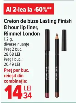 Carrefour Creion de buze Lasting Finish 8 hour lip liner, Rimmel London Ofertă
