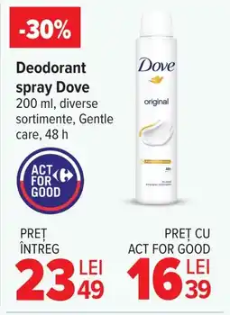 Carrefour Deodorant spray Dove Ofertă