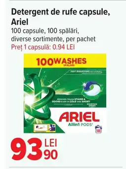 Carrefour Detergent de rufe capsule, Ariel Ofertă
