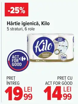 Carrefour Hârtie igienică, Kilo Ofertă
