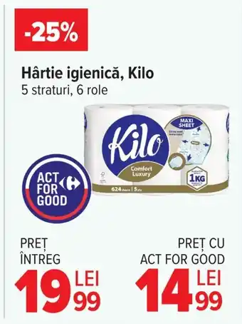 Carrefour Hârtie igienică, Kilo Ofertă