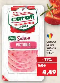 Kaufland CAROLI Salam Victoria feliat 100 g Ofertă