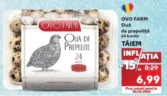 Kaufland OVO FARM Ouă de prepeliță 24 bucăți Ofertă