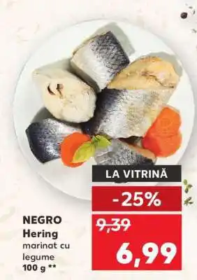 Kaufland NEGRO Hering marinat cu legume Ofertă