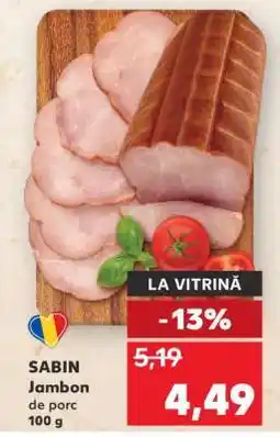Kaufland SABIN Jambon de porc 100 g Ofertă