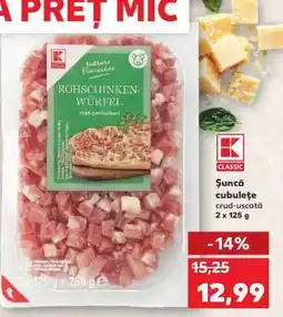 Kaufland Șuncă cubulețe crud-uscată Ofertă