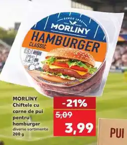 Kaufland MORLINY Chiftele cu carne de pui pentru hamburger Ofertă