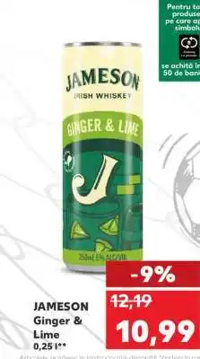 Kaufland JAMESON Ginger & Lime Ofertă