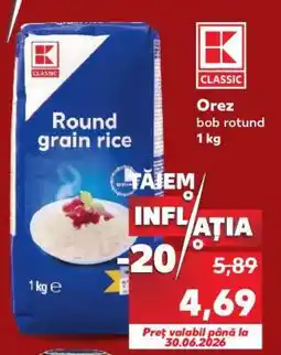 Kaufland Orez bob rotund 1 kg Ofertă