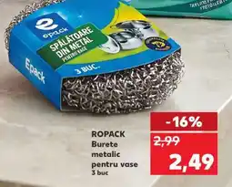 Kaufland ROPACK Burete metalic pentru vase 3 buc Ofertă