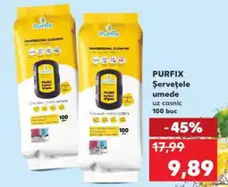 Kaufland PURFIX Şerveţele umede uz casnic 100 buc Ofertă