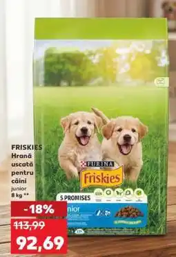 Kaufland FRISKIES Hrană uscată pentru câini junior 8 kg Ofertă
