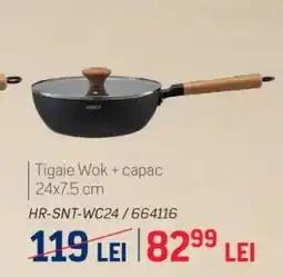 Selgros Tigaie Wok + capac 24x7.5 cm Ofertă
