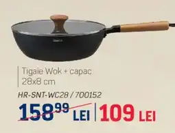 Selgros Tigaie Wok + capac 28x8 cm Ofertă