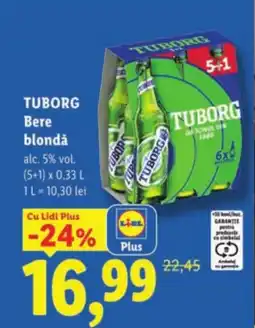 Lidl TUBORG Bere blondǎ Ofertă