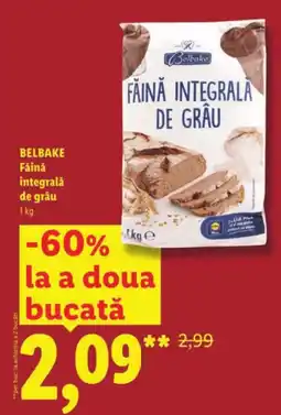 Lidl BELBAKE Făină integrală de grâu Ofertă