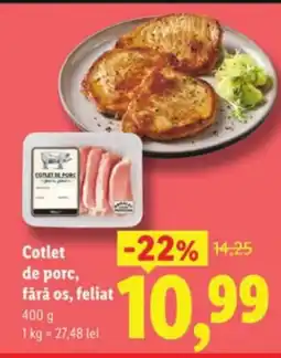 Lidl Cotlet de porc, fără os, feliat Ofertă