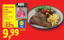 Lidl T-Bone Steak Cotlet de mânzat, cu os Ofertă