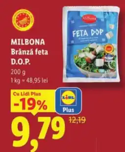 Lidl MILBONA Brânză feta D.O.P. Ofertă