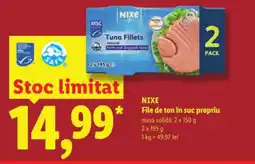 Lidl NIXE File de ton în suc propriu Ofertă