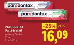 Lidl PARODONTAX Pastă de dinți Ofertă