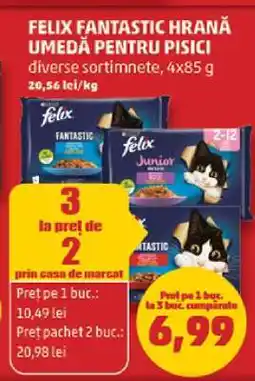 Penny FELIX FANTASTIC HRANĂ UMEDĂ PENTRU PISICI Ofertă