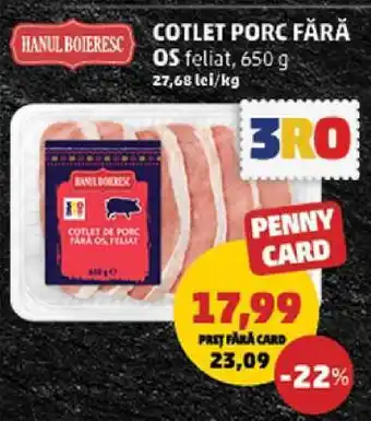 Penny Cotlet Porc Fără Os Ofertă