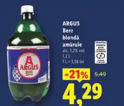 Lidl ARGUS Bere blondă amăruie Ofertă