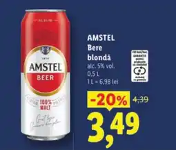 Lidl AMSTEL Bere blondǎ Ofertă