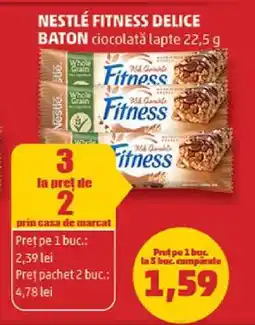 Penny NESTLÉ FITNESS DELICE BATON ciocolată lapte 22,5 g Ofertă