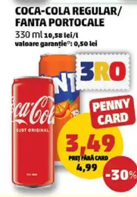 Penny COCA-COLA regular, FANTA portocale Ofertă