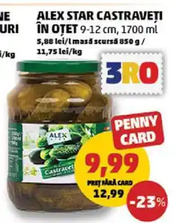 Penny ALEX STAR CASTRAVEȚI ÎN OȚET Ofertă