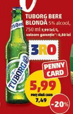 Penny TUBORG Bere blondă Ofertă