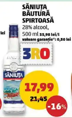 Penny SĂNIUȚA BĂUTURĂ SPIRTOASĂ Ofertă