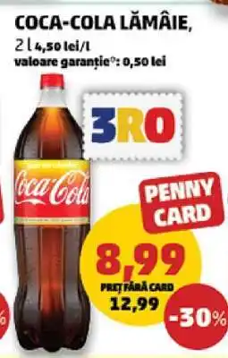 Penny COCA-COLA LĂMÂIE Ofertă