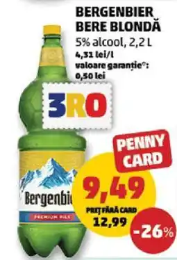 Penny BERGENBIER Bere blondă Ofertă