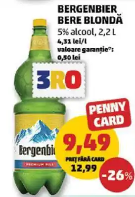 Penny BERGENBIER Bere blondă Ofertă
