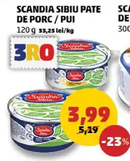Penny SCANDIA SIBIU PATE DE PORC / PUI Ofertă
